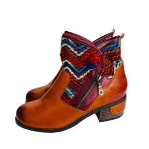 Corkys Elite Kayla Southwestern Bohemian Ankle Leather Boots 10